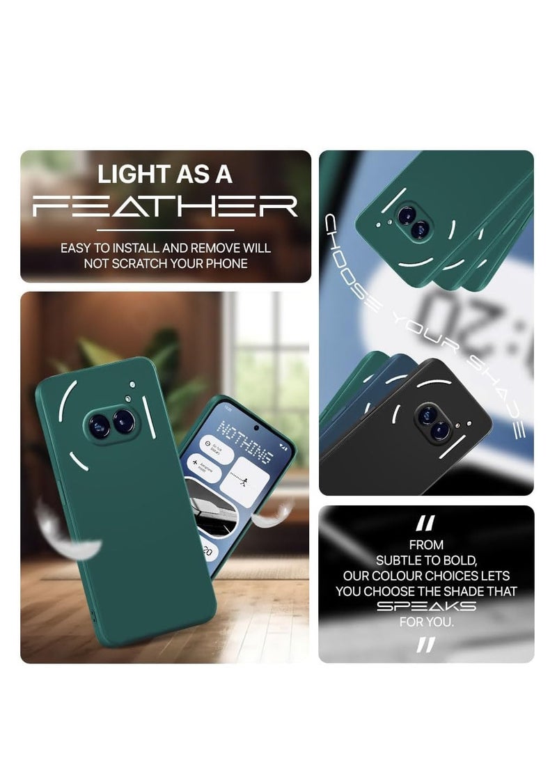 BORTONY Nothing Phone 2A 5G Case Cover Soft Silicone Inner Velvet Fabric Lining Matte Case Flexible Camera Lens Protection Case for Nothing Phone 2A 5G 6.7-inch  - Image 5