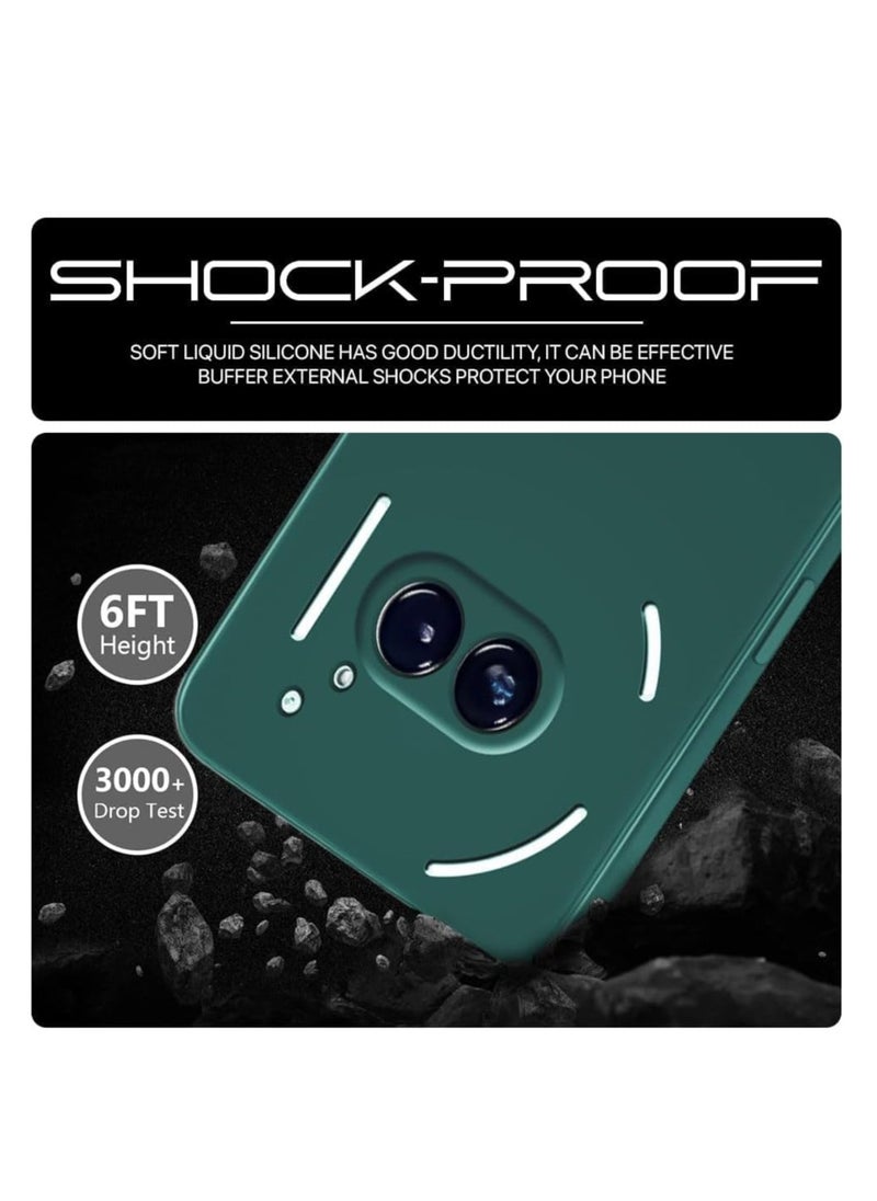 Nothing Phone 2A 5G Case Cover Soft Silicone Inner Velvet Fabric Lining Matte Case Flexible Camera Lens Protection Case for Nothing Phone 2A 5G 6.7-inch