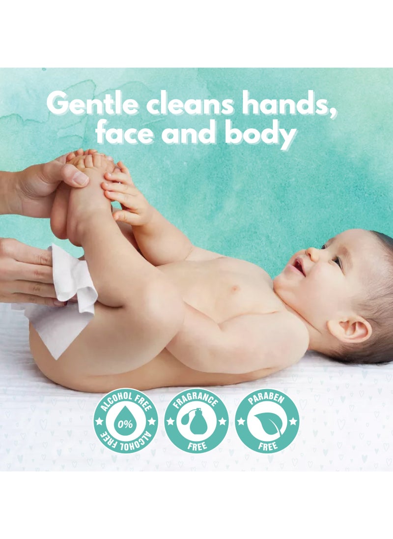 REXIDO - Original 99.9% Pure Water Baby Wipes, 1440 (24 Pack) Hypoallergenic & Unscented Water Wipes For New Born Sensitive Skin, Parabens Free Wet Wipes, Highly Hydrating, 1440 Count, x 24 Pack. - Image 1