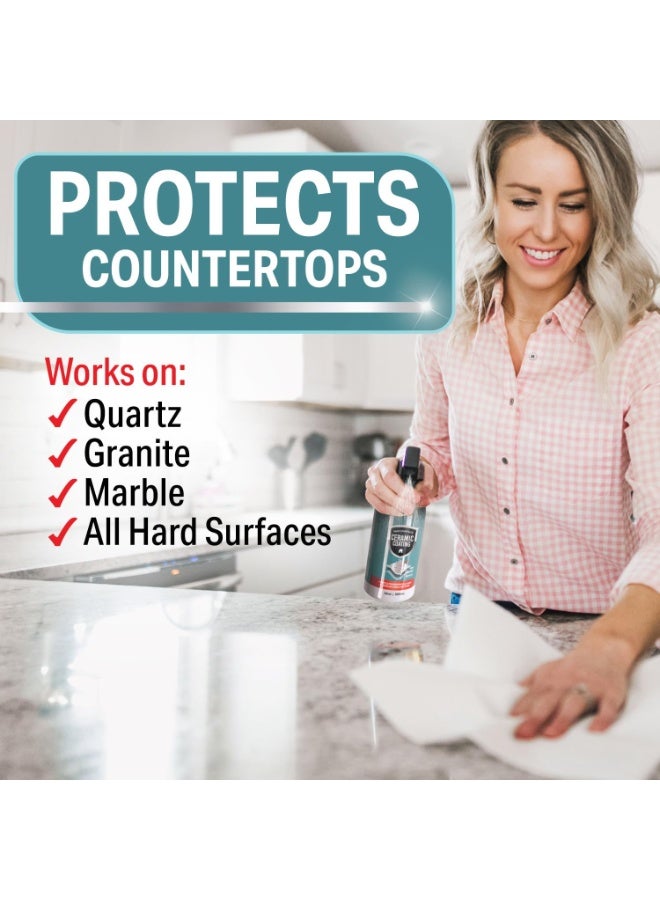 Berkland 16oz Home Ceramic Coating Spray Kit - Shine, Seal & Protect Kitchen & Bath Surfaces - Repels Stains, Smudges, Water Spots on Appliances, Countertops & Most Hard Surface in Your Life - It Works to Seal - Image 2