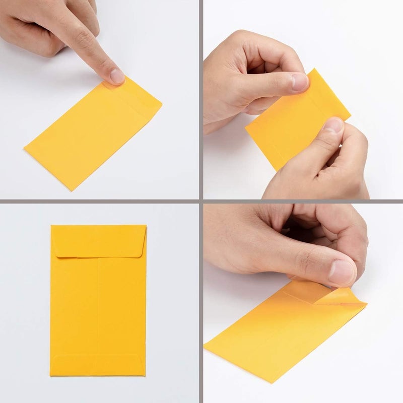 Homtable 500 Pieces Colorful Small Coin Envelopes Self-Adhesive Seed Envelopes Mini Parts Small Items Storage Packets Envelopes for Garden, Office or Wedding Gift (2.25×3.5 inch) - Image 3