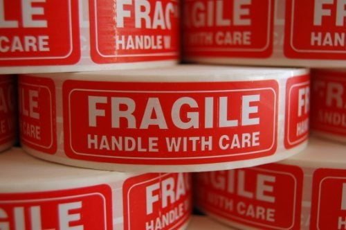 BESTeck 1000 Per Roll 1 x 3 Fragile Handle with Care Stickers Labels, Easy to Peel and Apply (1 Roll) - Image 2