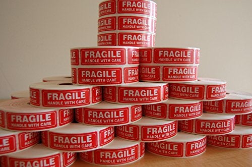 BESTeck 1000 Per Roll 1 x 3 Fragile Handle with Care Stickers Labels, Easy to Peel and Apply (1 Roll) - Image 3