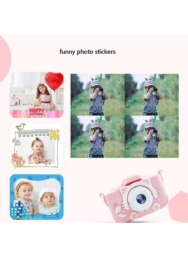 Kids Digital Camera Toy 2.4 Inch Screen 20MP 1080P HD Camcorder Mini Rechargeable Shockproof Video Camera For Girls Gift Pink - Image 4