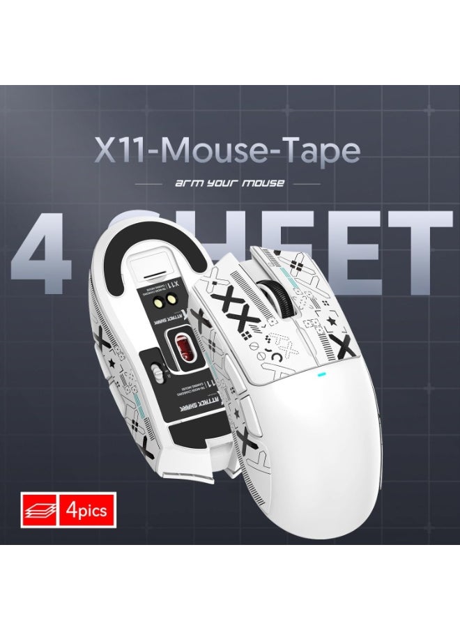 Attack Shark X11 Lightweight Wireless Gaming Mouse with RGB Charging Dock, Tri-Mode: 2.4G/USB-C Wired/BT, Up to 22K DPI, PAW3311 Optical Sensor, HUYU Switch, 5 Programmable Buttons for PC/Mac  - Image 4