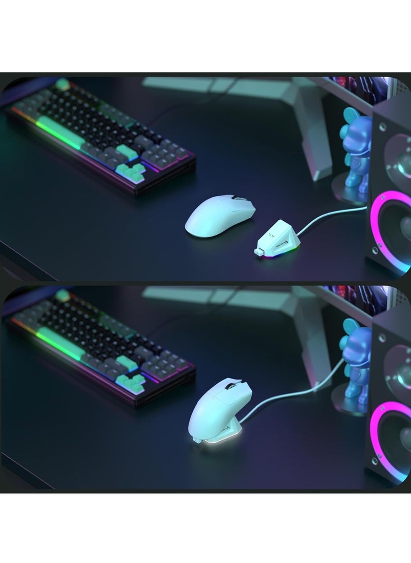 X11 Lightweight Wireless Gaming Mouse with RGB Charging Dock, Tri-Mode: 2.4G/USB-C Wired/BT, Up to 22K DPI, PAW3311 Optical Sensor, HUYU Switch, 5 Programmable Buttons for PC/Mac