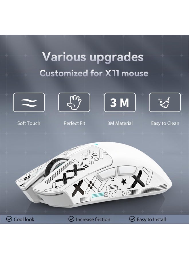 X11 Lightweight Wireless Gaming Mouse with RGB Charging Dock, Tri-Mode: 2.4G/USB-C Wired/BT, Up to 22K DPI, PAW3311 Optical Sensor, HUYU Switch, 5 Programmable Buttons for PC/Mac