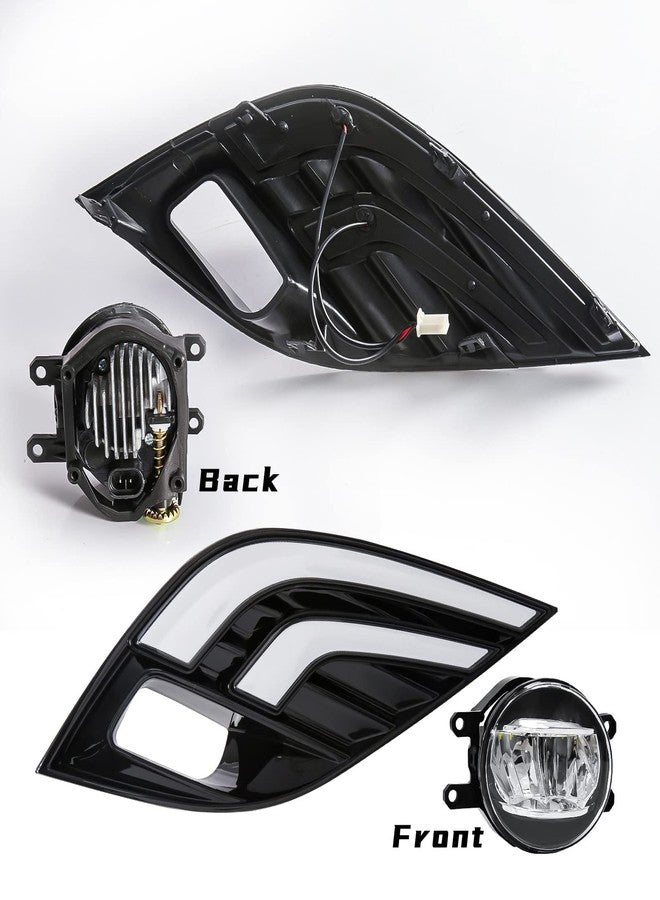 VGETTING LED Daytime Running Light For Toyota Camry Fog Light Front Bumper DRL With Turn Signal Light For 2018 2019 2020 Camry SE XSE TRD Dual-Colors Light with Bezel - Image 3