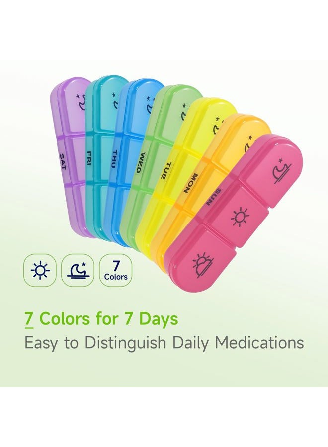 Zoiydals Weekly Pill Organizer 3 Times Daily – 7 Day Medicine Pill Organizer and Travel Pill Box with Large Openings, Elegant Pill Case for Easy Use – Morning Noon Evening Compartments for Pills, Vitamins - Image 3
