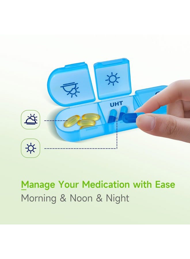Zoiydals Weekly Pill Organizer 3 Times Daily – 7 Day Medicine Pill Organizer and Travel Pill Box with Large Openings, Elegant Pill Case for Easy Use – Morning Noon Evening Compartments for Pills, Vitamins - Image 4