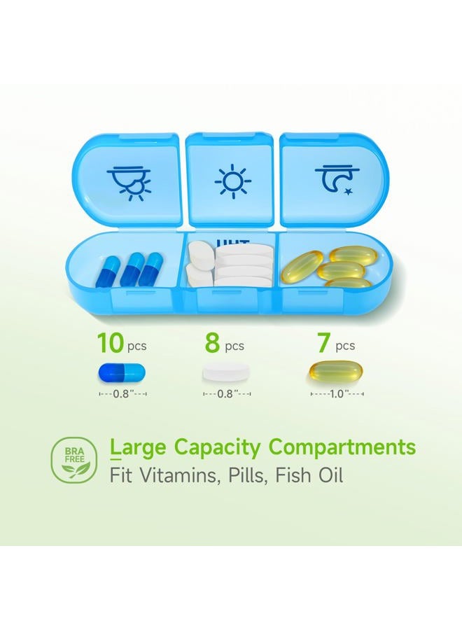 Zoiydals Weekly Pill Organizer 3 Times Daily – 7 Day Medicine Pill Organizer and Travel Pill Box with Large Openings, Elegant Pill Case for Easy Use – Morning Noon Evening Compartments for Pills, Vitamins - Image 5