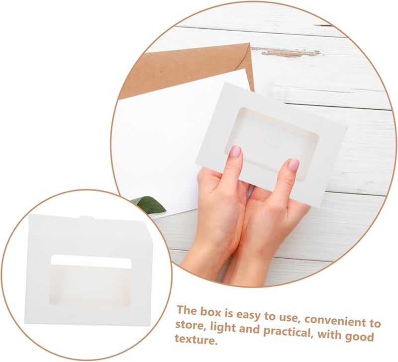 White Window Envelopes 30pcs DIY Photo Cardboard Frames For Personal Business Use - Image 4