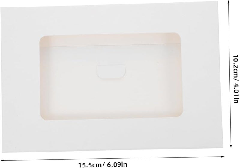 White Window Envelopes 30pcs DIY Photo Cardboard Frames For Personal Business Use - Image 3