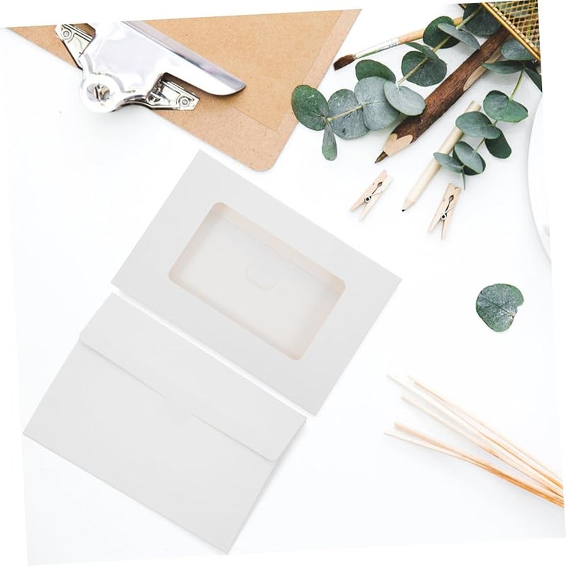 White Window Envelopes 30pcs DIY Photo Cardboard Frames For Personal Business Use - Image 5