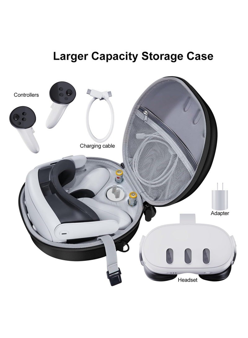 Anmi Hard Carrying Case Compatible with Meta Oculus Quest 3, VR Gaming Headset and Touch Controllers Accessories Carry Bag, Suitable for Travel and Home Storage Case (Black) - Image 2