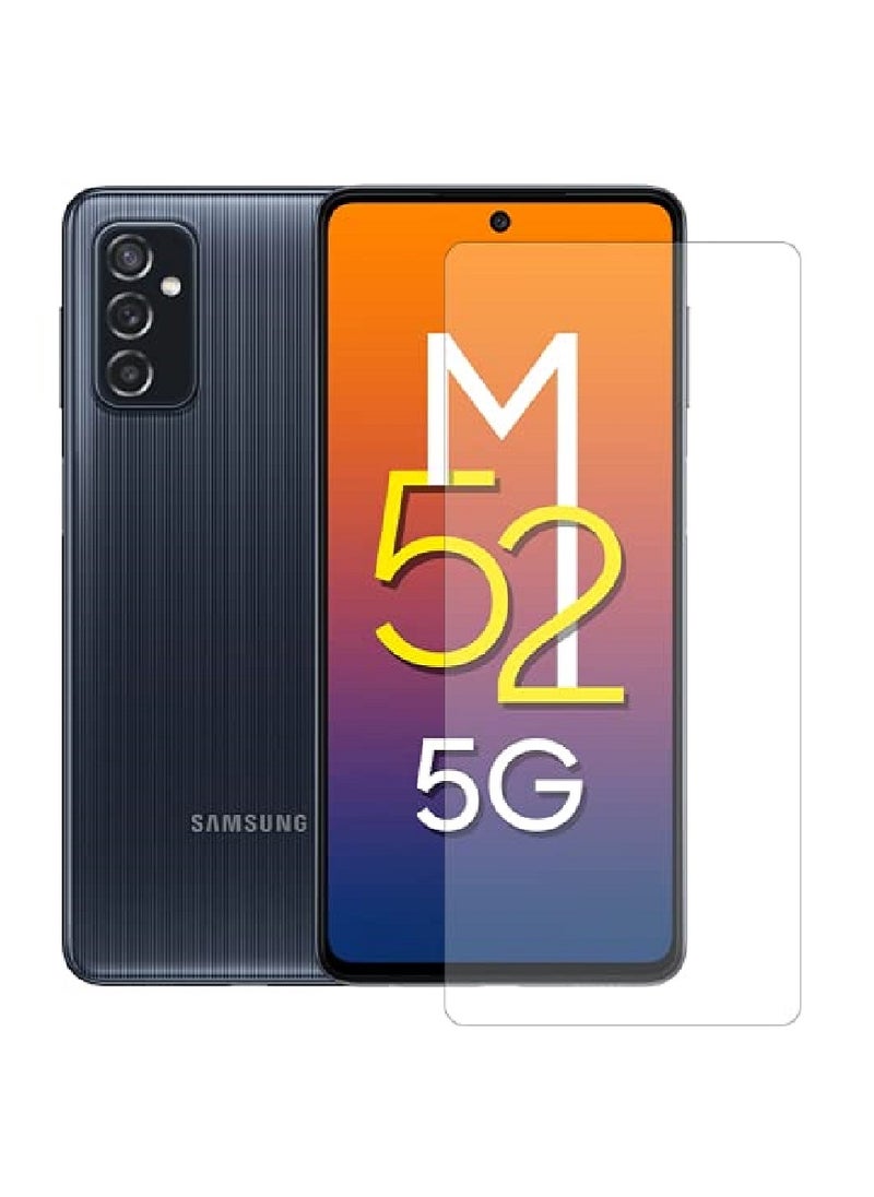 Super Tempered Glass Screen Protector Clear Designed For Samsung Galaxy M52 Full Screen Coverage And Bubble Free - Image 1
