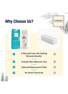 Onsen Secret Professional Nail Buffer 1Pk Ultimate Shine Nail Buffing Block With 3 Way Buffing Methods Smooth & Shine After Onsen Nail Filer Compact Purse Size Manicure Tools For Optimum Nail Care  - Image 5