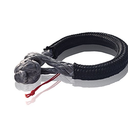 QIQU Synthetic Soft Shackle for Boating ATV UTV SUV 4X4 Truck Recovery Off-Road Camping Farming Marine Industrial (1/4''x80mm, Grey) - Image 1
