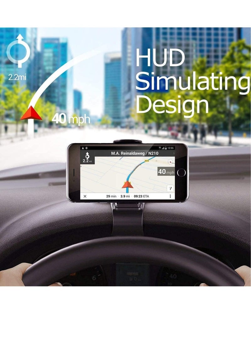 ELTRAZONE Car Phone Holder Dashboard Cellphone Mount Mobile Clip Stand HUD Non-Slip Cell Phone Holder Design for Smart phone - Image 2