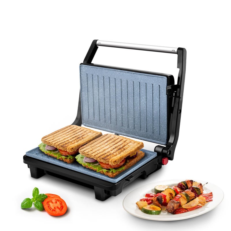 Wipro Elato BS202 1000 Watt Ceramic Grill Sandwich Maker Scratch Resistant 180 Open Sandwich Griller Auto Cutoff Non Toxic BPA PTFE PFOA Free 2 Year Warranty Regular Bread Size for 2 Slices - Image 1