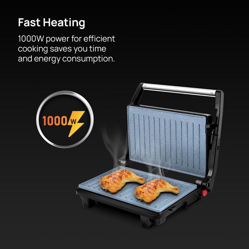 Wipro Elato BS202 1000 Watt Ceramic Grill Sandwich Maker Scratch Resistant 180 Open Sandwich Griller Auto Cutoff Non Toxic BPA PTFE PFOA Free 2 Year Warranty Regular Bread Size for 2 Slices - Image 5