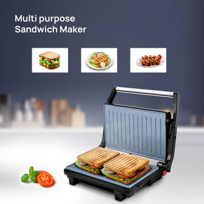 Wipro Elato BS202 1000 Watt Ceramic Grill Sandwich Maker Scratch Resistant 180 Open Sandwich Griller Auto Cutoff Non Toxic BPA PTFE PFOA Free 2 Year Warranty Regular Bread Size for 2 Slices - Image 4