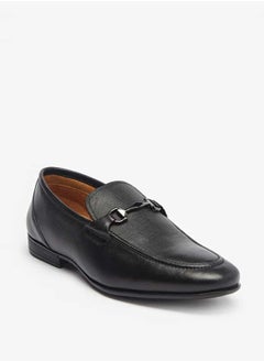 DUCHINI Men's Textured Slip-On Moccasins with Metal Accent  - Image 1