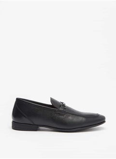 DUCHINI Men's Textured Slip-On Moccasins with Metal Accent  - Image 3