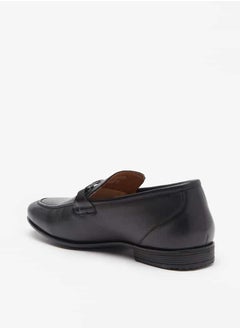 DUCHINI Men's Textured Slip-On Moccasins with Metal Accent  - Image 2