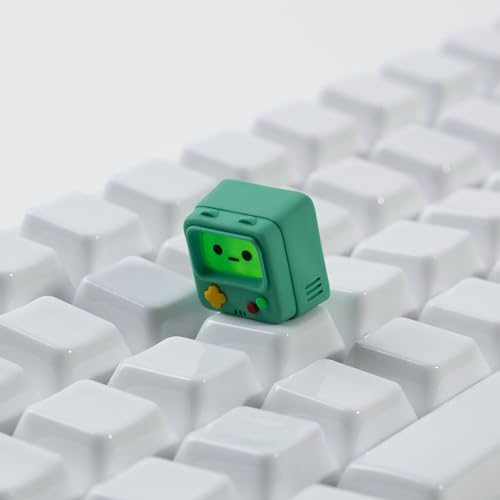 ULTRAEQUIP Artisan Keycaps, Cute Retro Game Consoler-Shpaed Keycaps, Shine Through Resin Handmade, Single 1U Replace Key for ESC Key Mechanical Keyboard (Green) - Image 3
