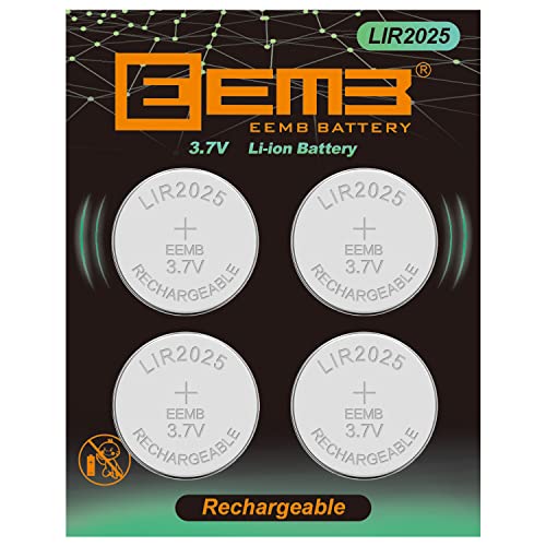 EEMB 4PCS LIR2025 Rechargeable Battery 3.7V Lithium-ion Coin Button Cell Batteries 40mAh - Image 1