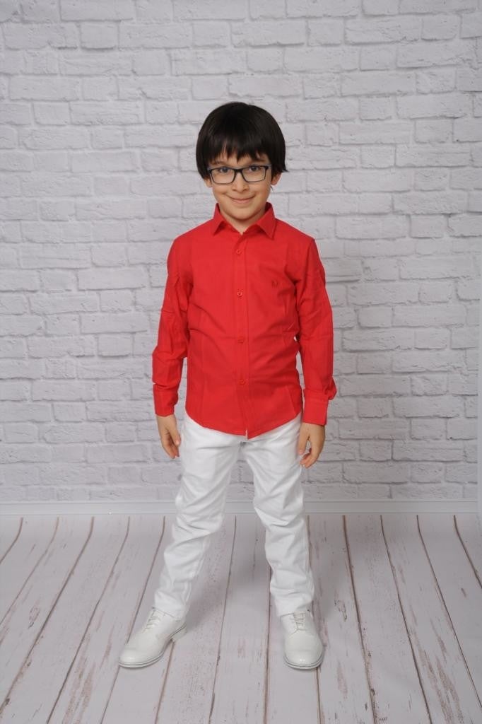 Sedacan Kostüm Sedacan Costume Boy Summer Linen Long Sleeve Shirt - Image 1