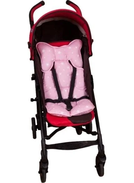Sevi Bebe Sevi Baby Stroller and Car Seat Cushion Pink Star Pattern