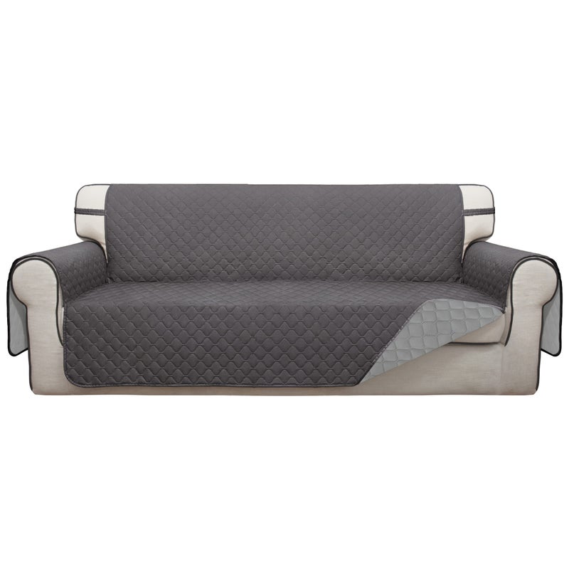 ISSUNTEX Double Protection 100 Waterproof Sofa Covers for Living Room Reversible Couch Covers for 3 Cushion Couch Sofa Furniture Protector Sofa Cover for Pets X Large GrayLight Gray