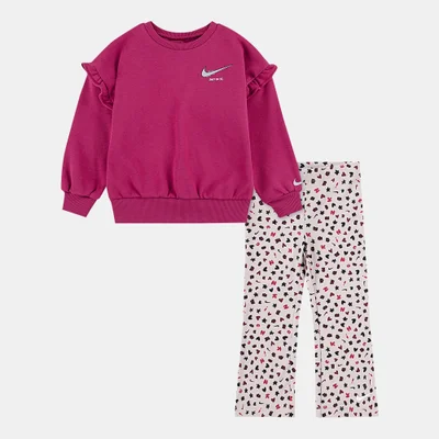 Nike Kids' Essentials Printed Sweatshirt And Pants Femme Set