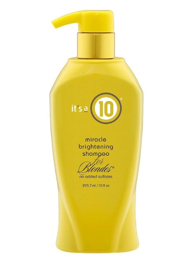 It's a 10 Miracle Brightening Shampoo For Blondes Unisex 295.7 ml, Color protection, Neutralize brassy tones, Lemon Extract for hair, Toning shampoo for blonde and gray hair - Image 1