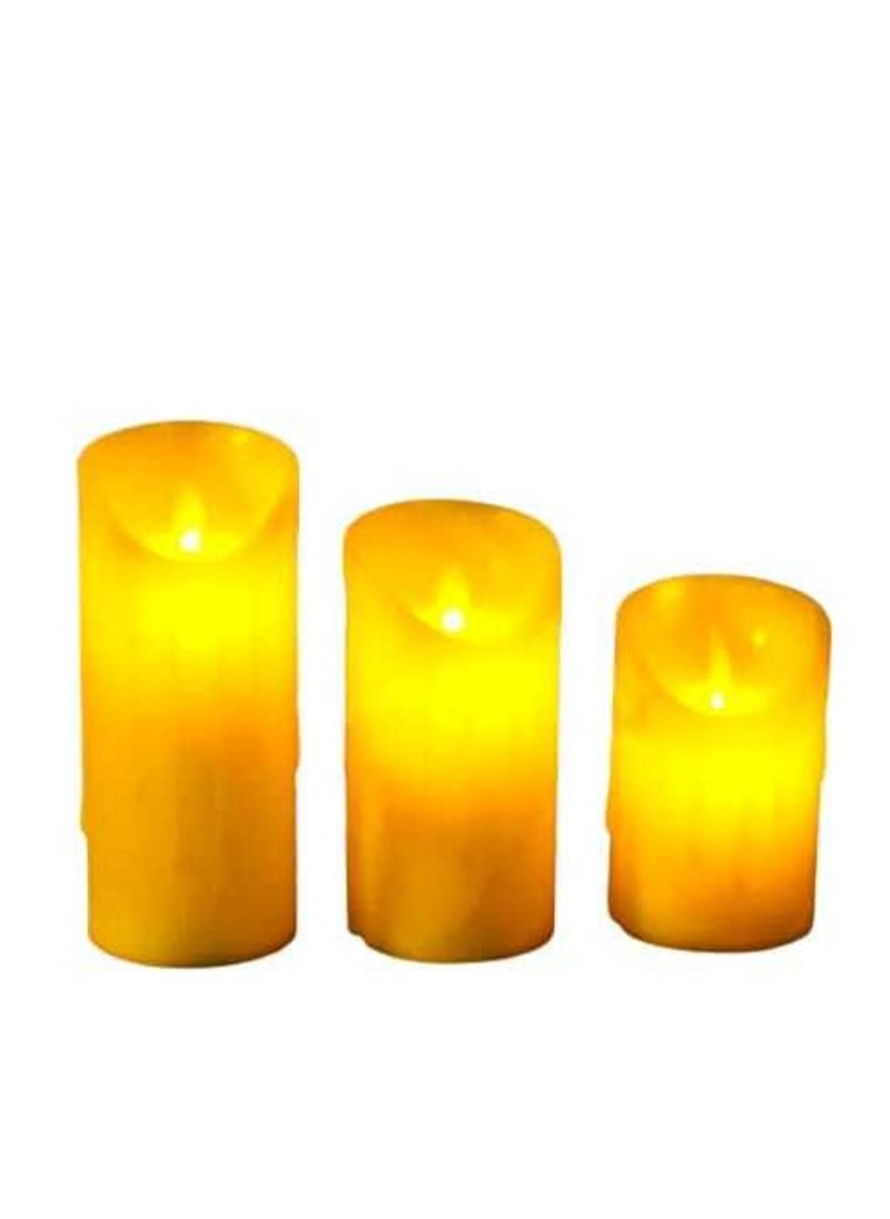 Hilalful HILALFUL Battery Operated Flameless & Smokeless Candle - Medium | Electric | Waxless Candles | Safe To Use | Perfect for Home Decoration in Eid, Ramadan, Birthdays | For Bedroom, Living Room, Halls  - Image 2