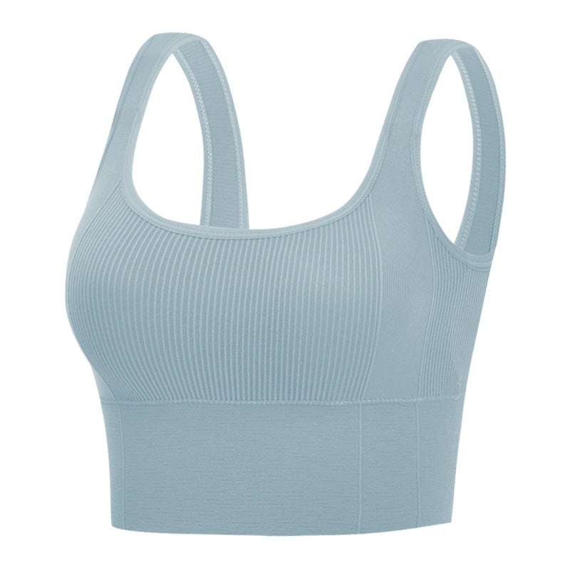 Seamless Sports Bra Comfortable Sexy Yoga Crop Top Black - Image 3