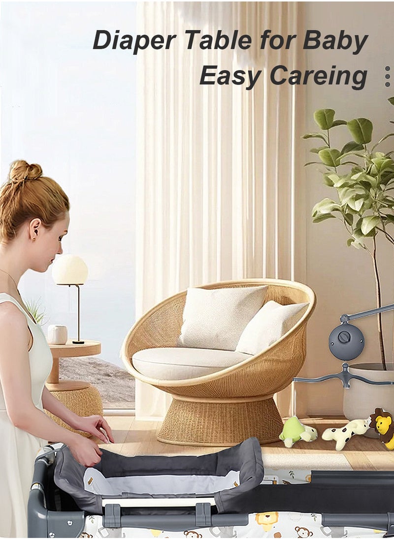 MaBaby Multifuctional Baby Crib Bed With Large Storage Basket  - Image 4