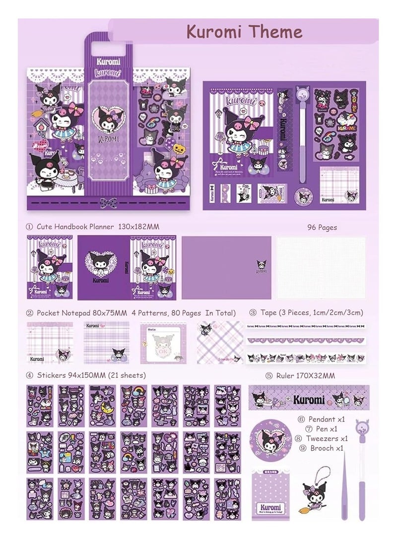 عام مجموعة قرطاسية - أدوات يوميات DIY لطيفة للمراهقين والأطفال - شريط لاصق، مسطرة، قلم وملصقات - هدية عيد ميلاد مثالية للفتيات من 4 إلى 12 سنة، هدية مثالية للعودة إلى المدرسة للأطفال! - Image 2