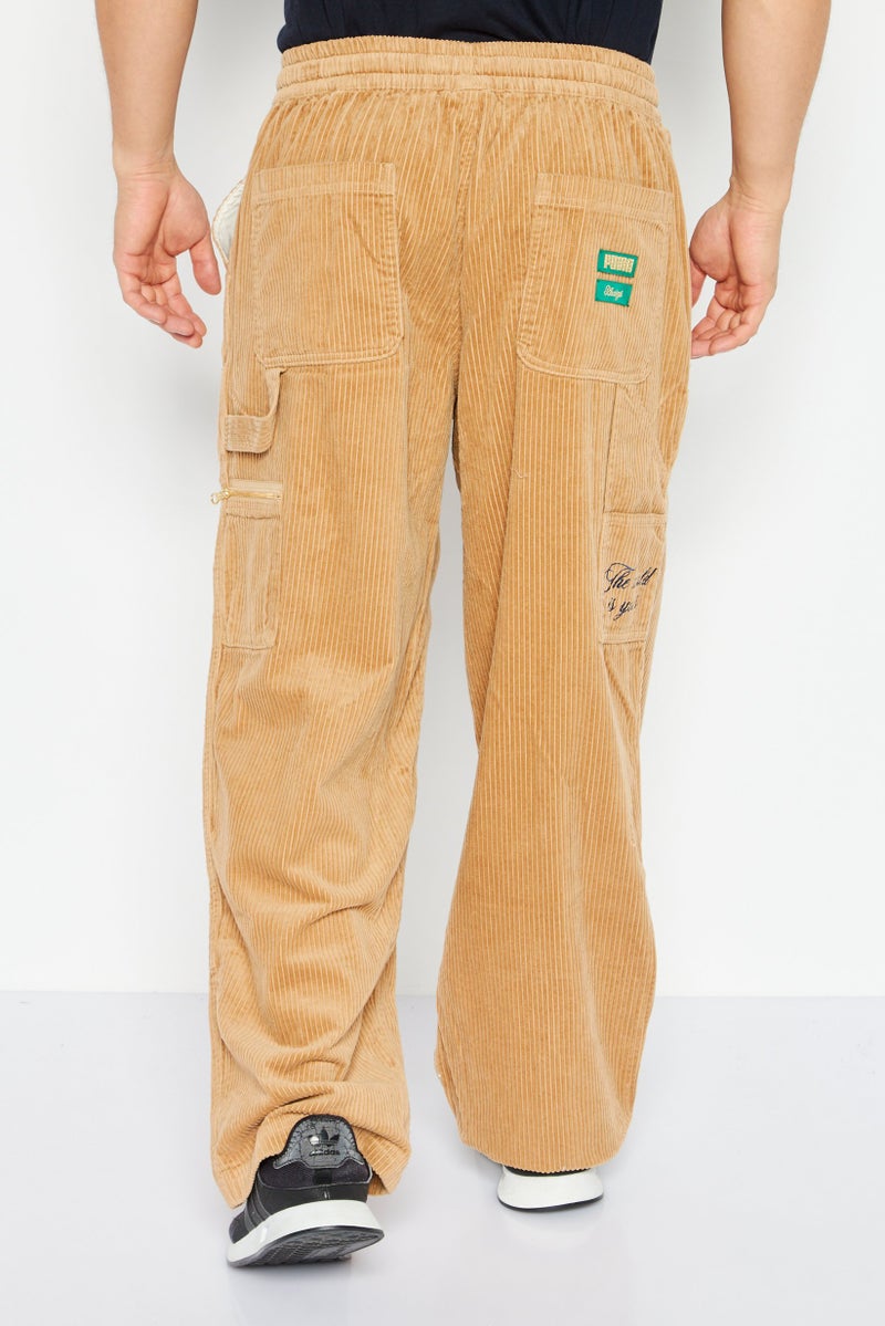 PUMA Men Sportswear Fit Training Sweatpants, Tan  - Image 2