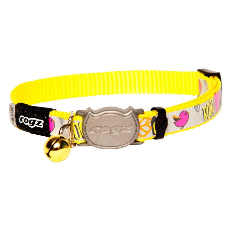 Rogz Reflectocat Collar 812Inch YellowPink - Image 2