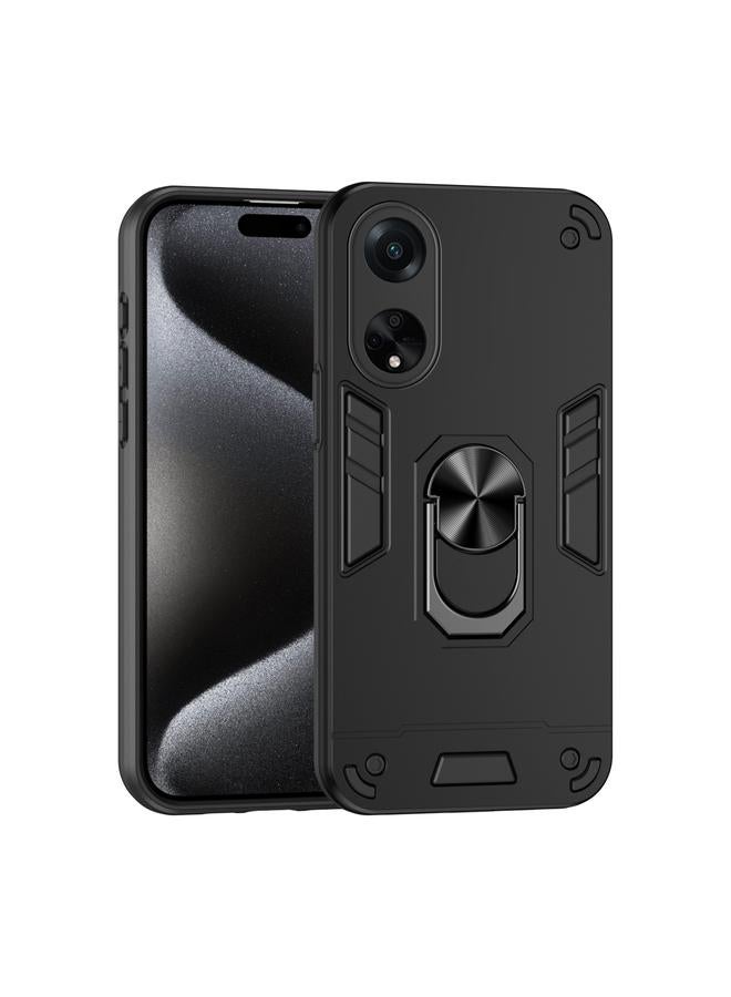 S-TOP Case For OPPO A98 Shockproof Metal Ring Holder Phone Case - Image 1