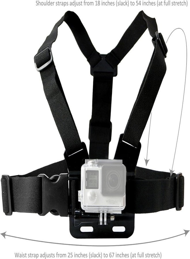 حزام تثبيت الرأس KLIOMAX، طقم تثبيت الصدر، متوافق مع كاميرات GoPro Hero 12، 11، 10، 9، 8، 7، 6، 5، 4، Session، 3+، 3، 2، 1، Hero (2018)، Fusion، Max، وكاميرات DJI Osmo Action. - Image 3