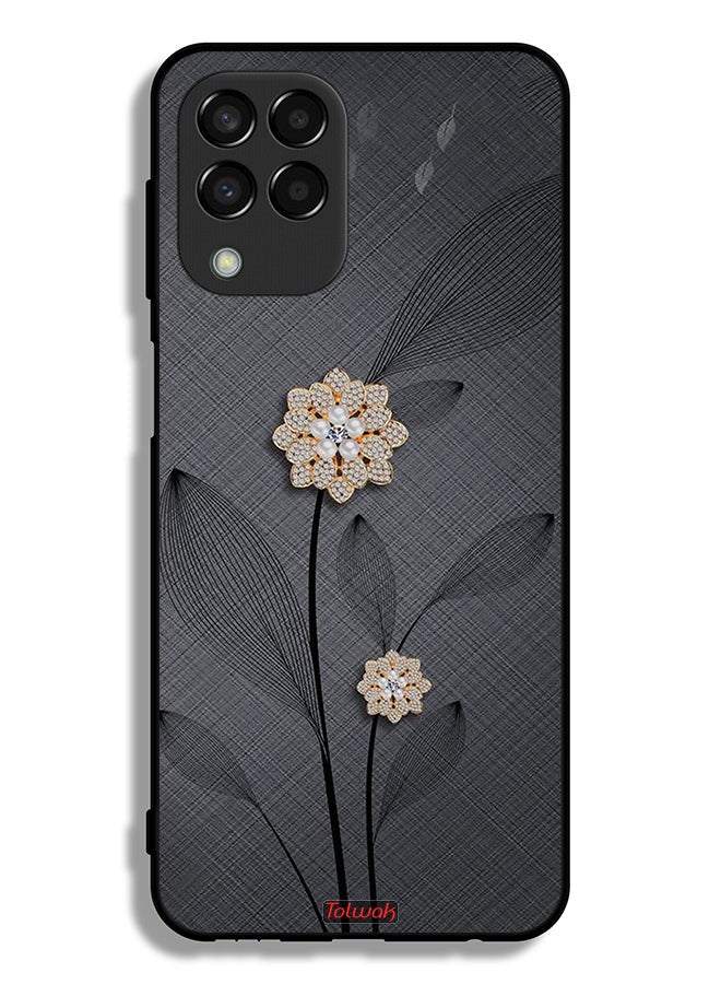 Tolwak غطاء حماية سامسونج جالاكسي M33 مزين بفن الأزهار الماسية - Image 2