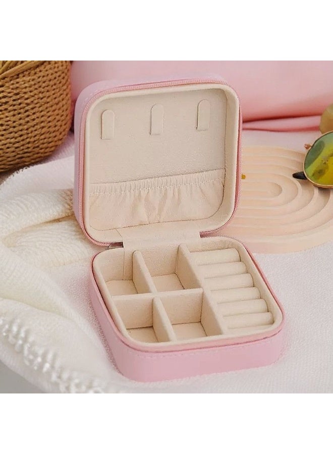 Compact Jewelry Organizer Box – Travel-Friendly PU Leather Case for Rings & Earrings - Image 5