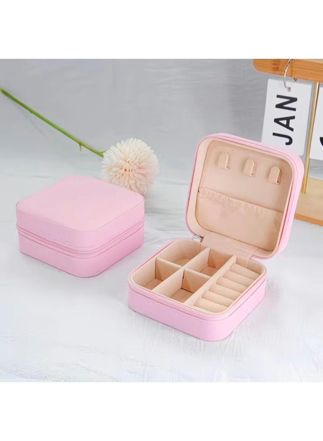 Compact Jewelry Organizer Box – Travel-Friendly PU Leather Case for Rings & Earrings - Image 4