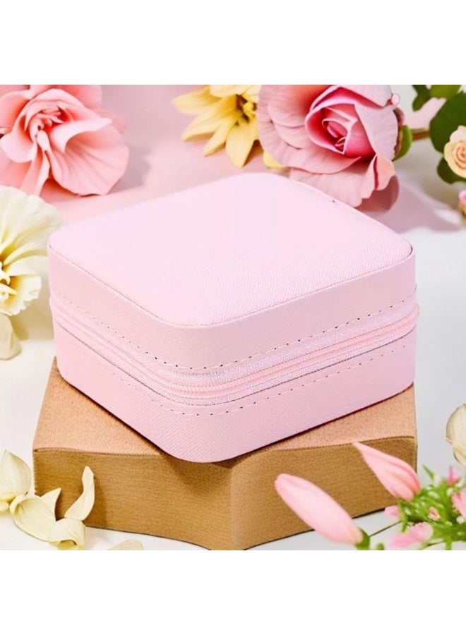 Compact Jewelry Organizer Box – Travel-Friendly PU Leather Case for Rings & Earrings - Image 2