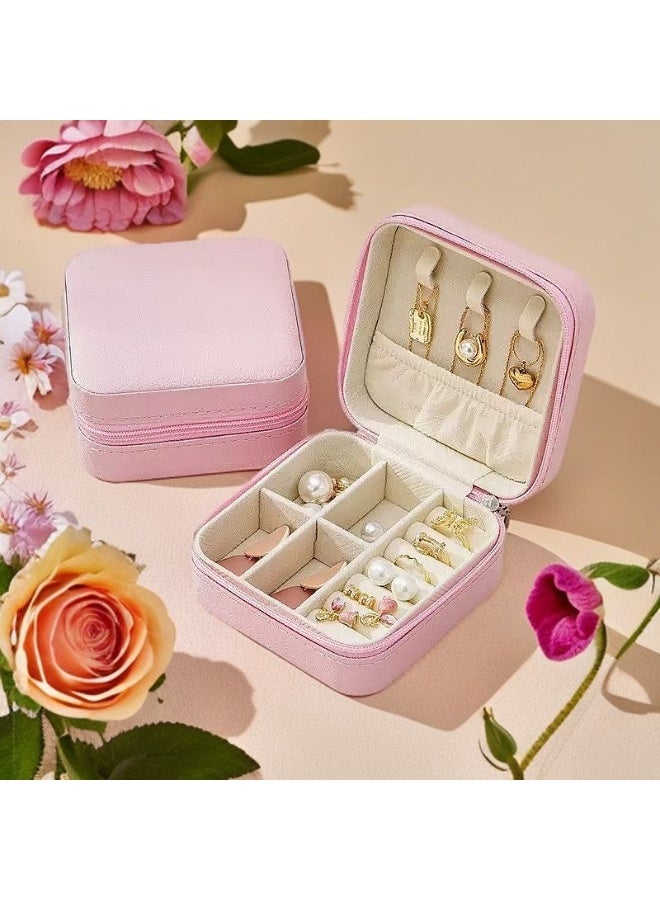 Compact Jewelry Organizer Box – Travel-Friendly PU Leather Case for Rings & Earrings - Image 1