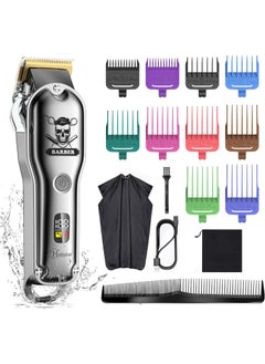 Hatteker Hatteker Hair Cutting Kit Pro Hair Clippers for Men Professional Barber Clippers IPX7 Waterproof Cordless Beard  Hair Trimmer 